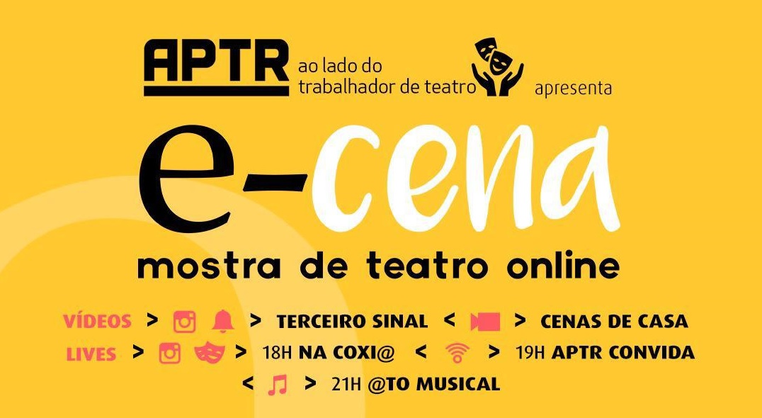 E-Cena Mostra de Teatro Online, card - destaque. Divulgação.