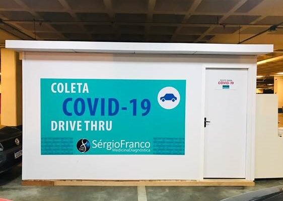 Sérgio Franco Medicina Diagnóstica and Ancar Ivanhoe offer Drive-Thru for COVID-19 tests. Photo: Disclosure.