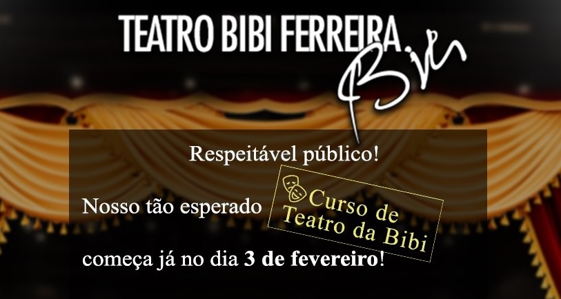 Curso de Teatro da Bibi, destaque. Divulgação.