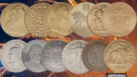 Subastas de Flávia Cardoso Soares: 21º Subasta de numismática moderna, destacados. Divulgación.