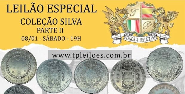 Subastas de Flávia Cardoso Soares: Subasta de numismática especial - Colección Silva - Parte II, destacados. Divulgación.