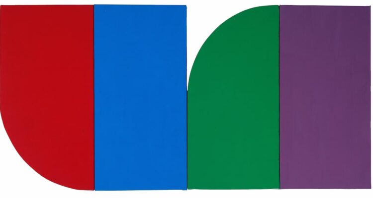 Paiva Brazil, red, Blue, green and purple - 40x81cm - 2021. Photo: Disclosure.