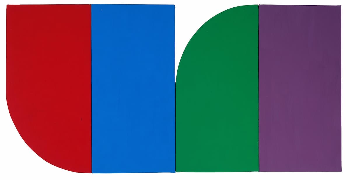 Paiva Brésil, rouge, bleu, vert et violet - 40x81cm - 2021. Photos: Divulgation.